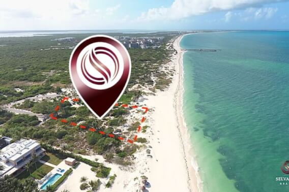 Luxury beachfront lot, in private residential, for sale, Playa Mujeres, Cancun.