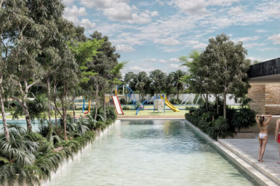 Lot in gated community with amenities, for sale, Centro Maya, Playa del Carmen