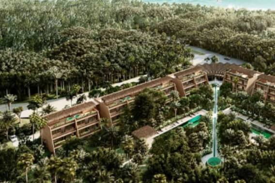 Penthouse near the beach, room &amp; pool service, fire pit, playground for children, hammock area, surrounded by green, 1 km from the beach pre