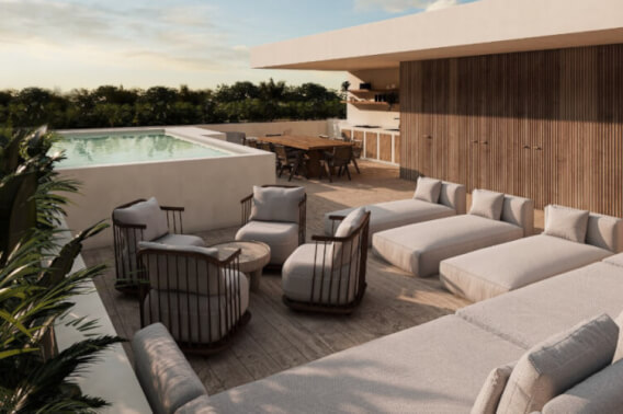 Penthouse near the sea, lock off system, sky pool, coworking, pre-construction, for sale Tankah, Tulum.