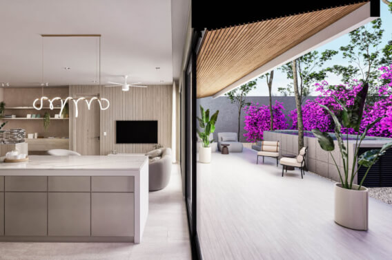 Penthouse with swimming pool, balcony, gym, coworking space, for sale