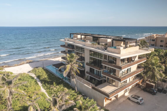 Penthouse with private pool, beach club, beach access for sale, Tankah, Tulum.