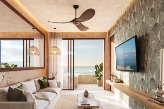 Penthouse with private pool, for sale, beachfront, Puerto Morelos.