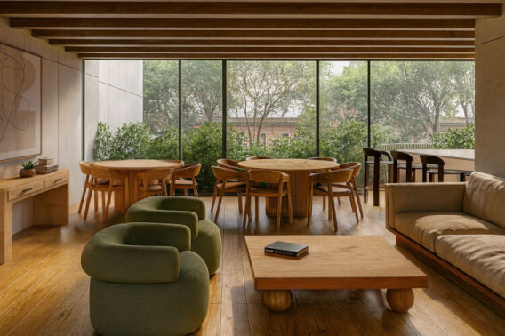 Penthouse con estudio, Vista al jard&iacute;n, Roof garden y Coworking, En venta