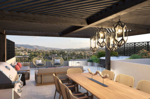 Penthouse with large private terrace, hotel amenities for sale in San Miguel de Allende