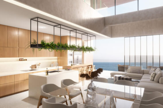 Penthouse with ocean view and lagoons for sale