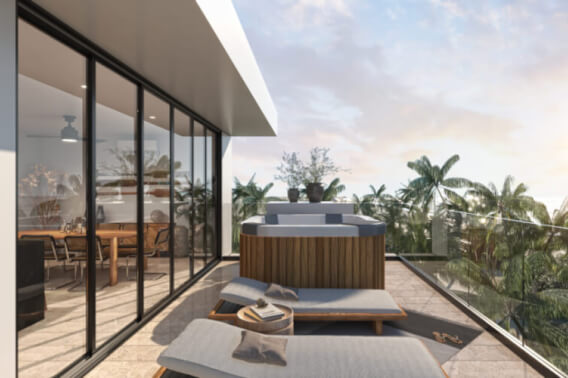 Penthouse de 6 recamaras con jacuzzi privado, acceso al mar, alberca, coworking, juegos infantiles,  piso de m&aacute;rmol, pre-construccion