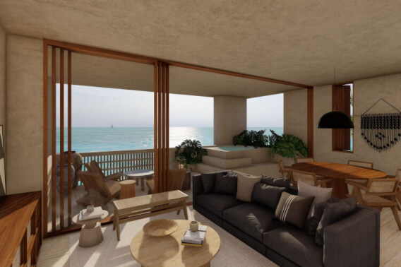 Two-level penthouse with private pool, lock off, pre-sale Tulum.