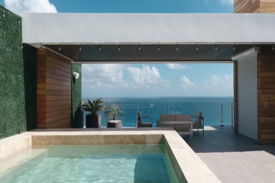 Oceanfront luxury penthouse, private pool, for sale in Emerald, Hotel Zone, Cancun