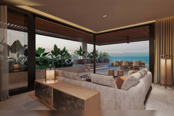 Penthouse with private terrace for sale, beach club, natural pools, Tankah Tulum