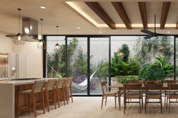 Luxury residence with private pool, hot tub spa, smart key card, amenities: gym, juice and coffee bar, common pool, in Aldea Zama, Tulum