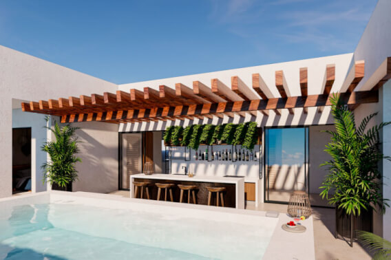 Luxury Oceanview sky villa with pool, for sale, Corasol, Playa del Carmen