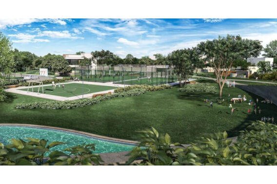 1,301 m2 land with clubhouses, pet-park, gardens and more. For sale Merida.
