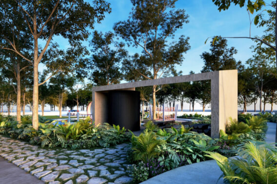 320 m&sup2; lot for sale with amenities including a dog park.