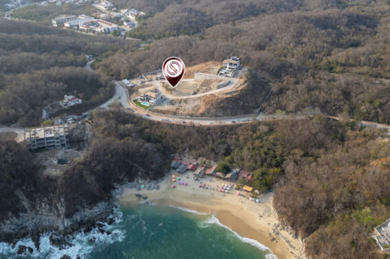 Ocean-view lot, 3-minute walk to beach access, for sale, Huatulco