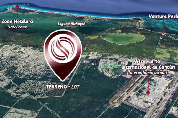 1,000 m&sup2; lot in the Metropolitan Area of Canc&uacute;n.
