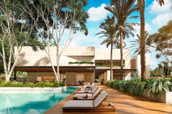 Land of 1,075 m2 i in a gated community with swimming pool, sports fields, pet park, games, spa, and much more amenities for sale in the Nor