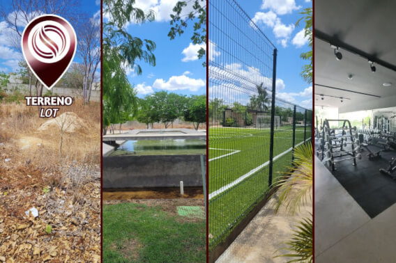 Lot with amenities, for sale in Gated community Olivia, M&eacute;rida.
