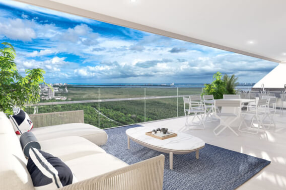 Villa with double terrace and private jacuzzi for sale, Parque Canc&uacute;n, Canc&uacute;n