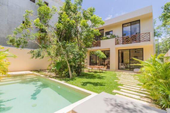 4 bedroom villa, private pool, luxury finishes, ground floor bedroom, pre-construction for sale in Aldea Zama, Tulum.