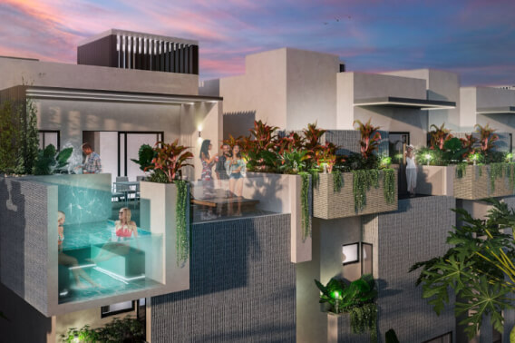 Double-height villa with pool, in Selvazama, with amenities, for sale Tulum.