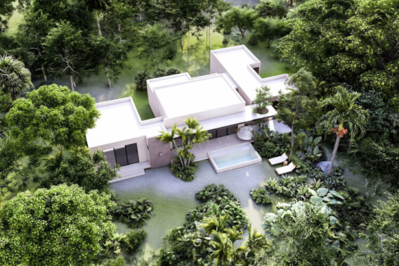 Villa for sale with private terrace, private beach club access, pool, pickleball