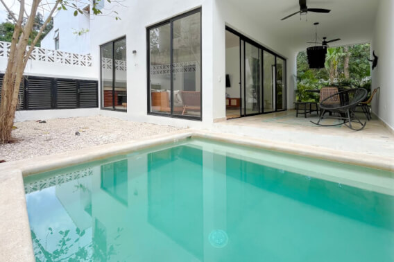 Bohemian-Style Villa with Private Pool for Sale in La Veleta, Tulum