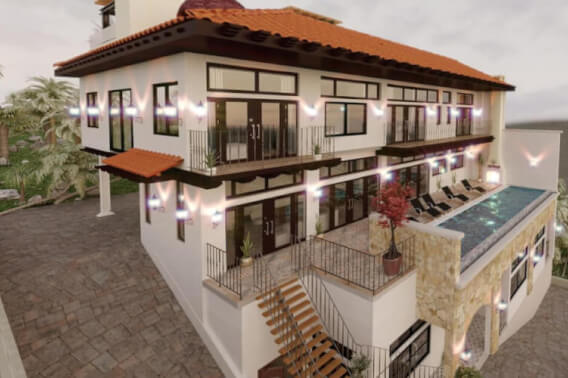 Ocean view villa semi-built in Residencial Conejos, for sale Huatulco