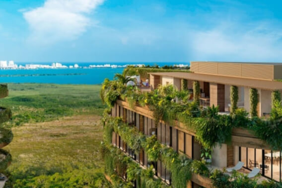 Vista al mar, laguna y zona hotelera, departamento de lujo en venta Canc&uacute;n