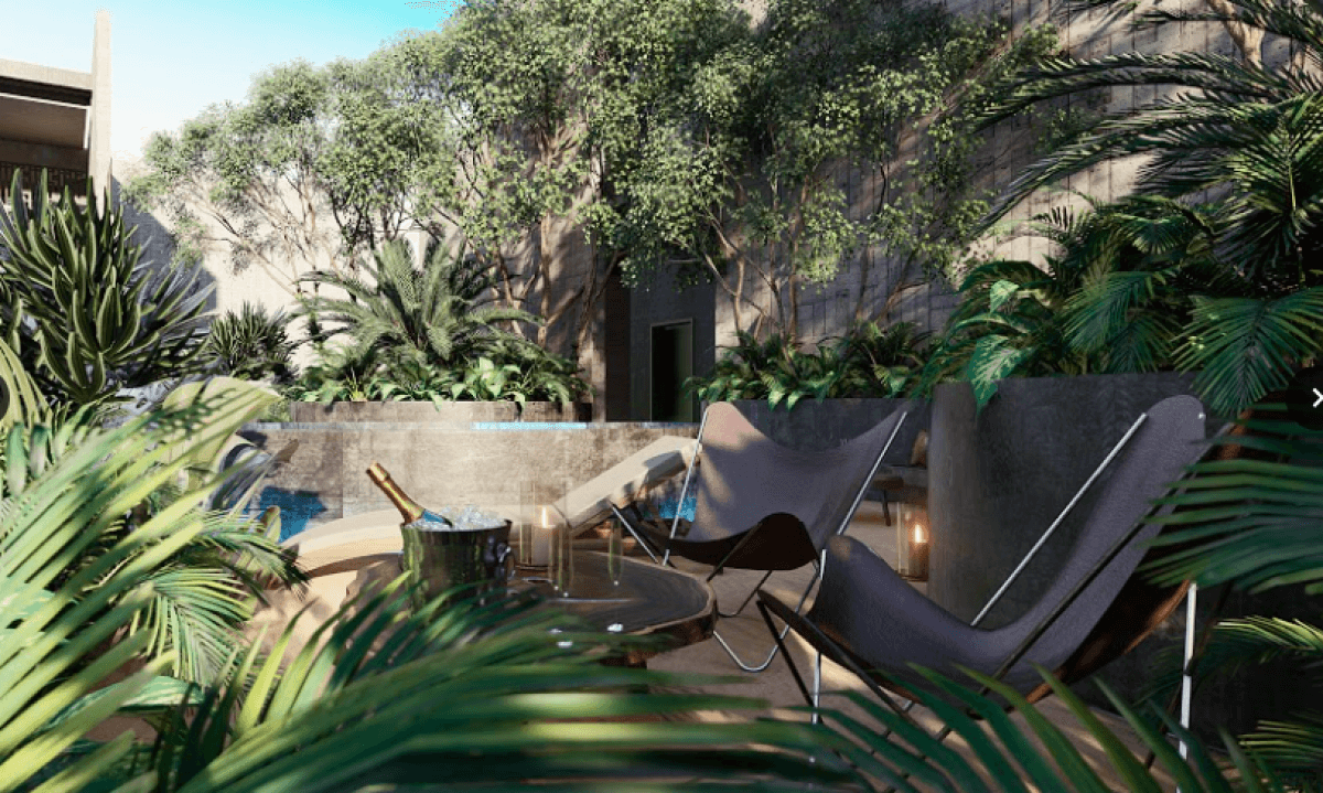 Penthouse with private pool, gym, yoga, spa, ecological technology, in Aldea Zama, Tulum, for sale.