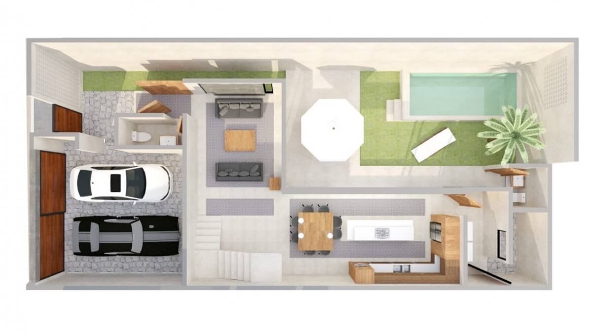 Casa moderna, precio reducido, con terrazas y espacios que se adaptan a 2 departamentos, estacionamiento para 1 auto, en Colonia Flamingos