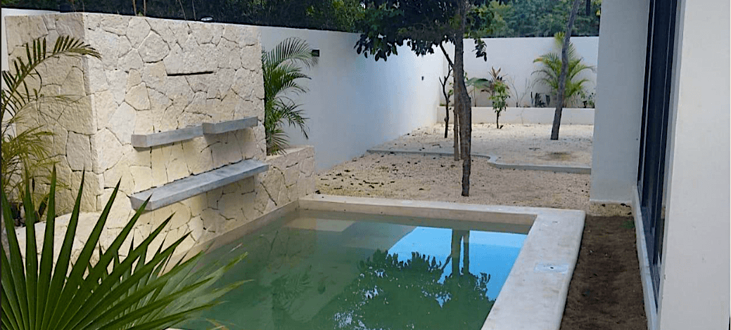 House with private pool, in gated community surrounded by jungle, with restaurant, co-working, yoga and fitness area, full wall windows and