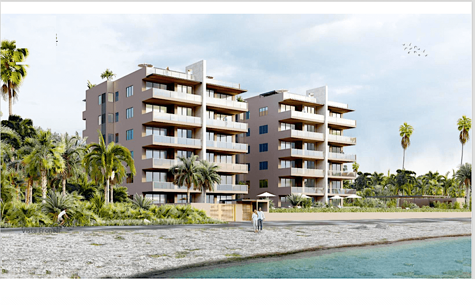 Apartment near the boardwalk, terrace with ocean view pool for sale Cozumel