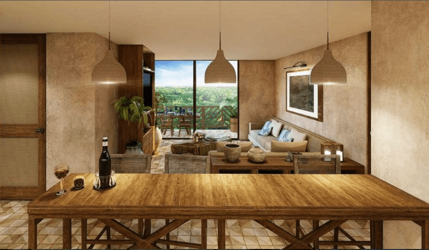 Penthouse in green building with solar panels, luxury common areas, concierge, gym, jacuzzi, 10 minutes from the beach, in Tulum, la veleta,