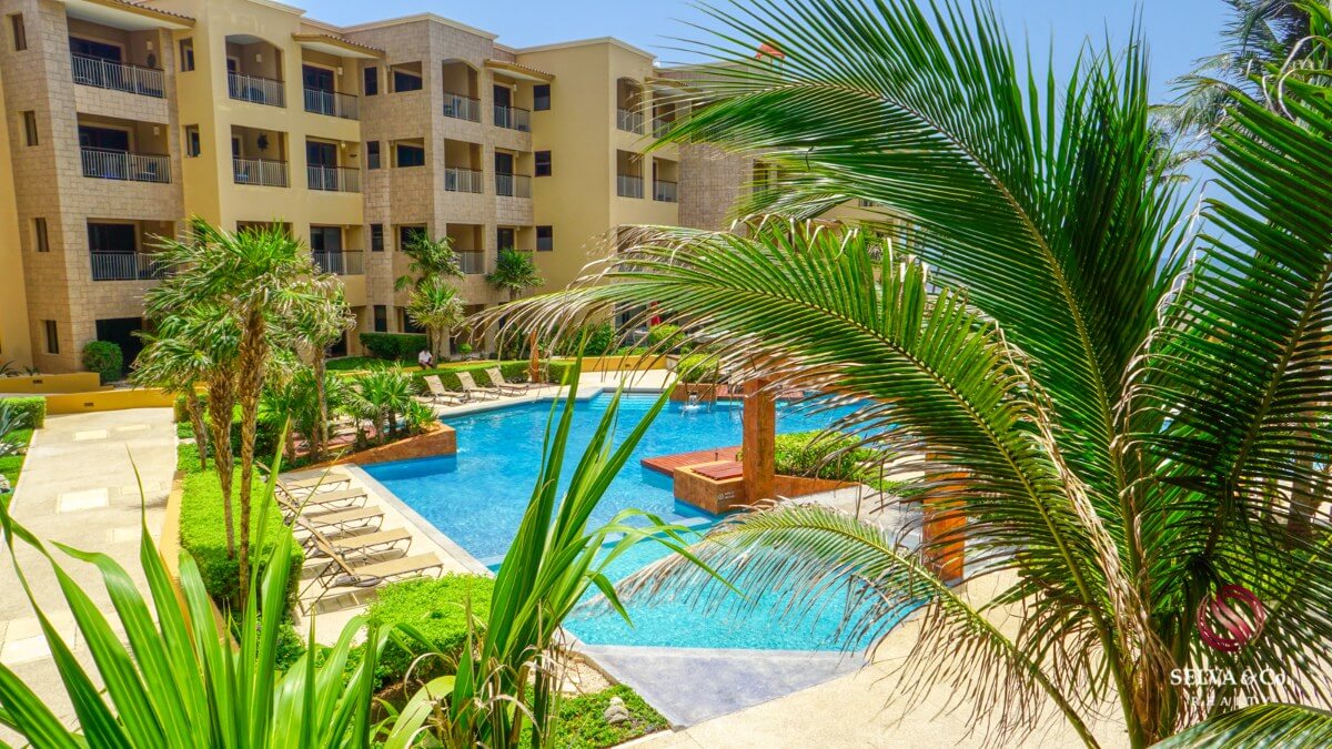 ocean front condo, private jacuzzi, in a private residential with luxury amenities, Playa del Carmen, for sale.