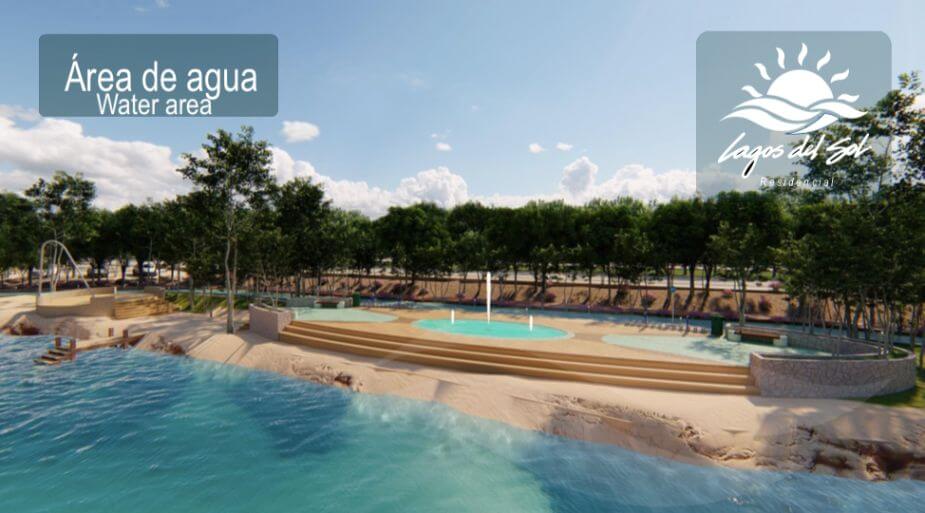 Residential lot for sale jn Villa Magna, in front of the park, with a soccer, basketball court and children&amp;#39;s playground, in Cancún.