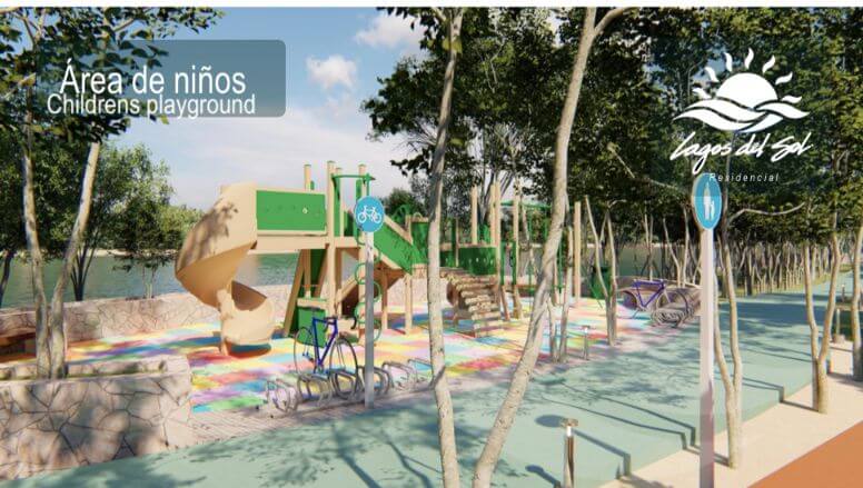 Land in gated community with clubhouse, gym, playground and more for sale in Cancun