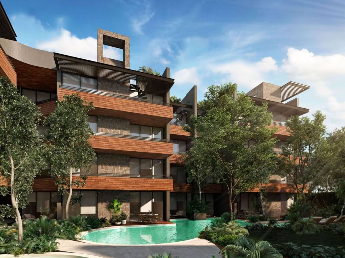 Penthouse con terraza de 32 m2 y alberca privada, doble regadera y doble lavabo, bioarquitectura, coworking, alberca salina, jardin zen, pan
