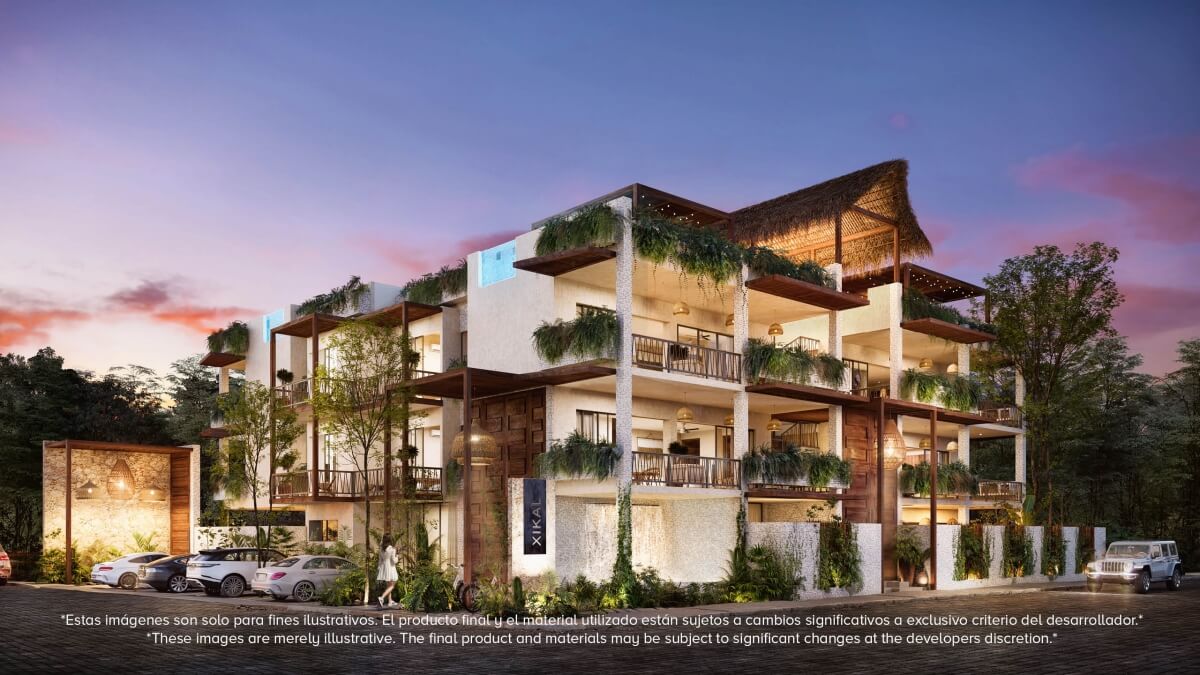 Condo with unique design like an art piece in Tulum, 450 meters from the sea, for sale Tulum