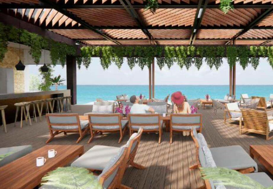 Beach front condominium, beach club with ocean access, spa, gym, yoga, golf and hotel services, pre-construction, for sale Huatulco.