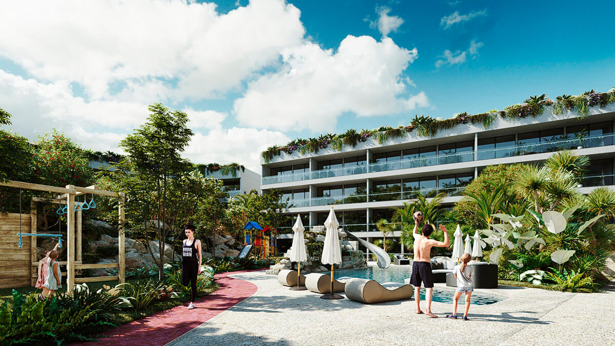 Condo in a beachfront community, with hotel amenities Playa del Carmen.