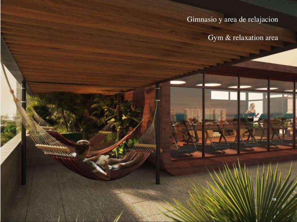 Condominio con 50 amenidades, cine, spa, spinning, albercas para niños y adultos, parque para perros y mas, pre-construccion- venta Cancun.