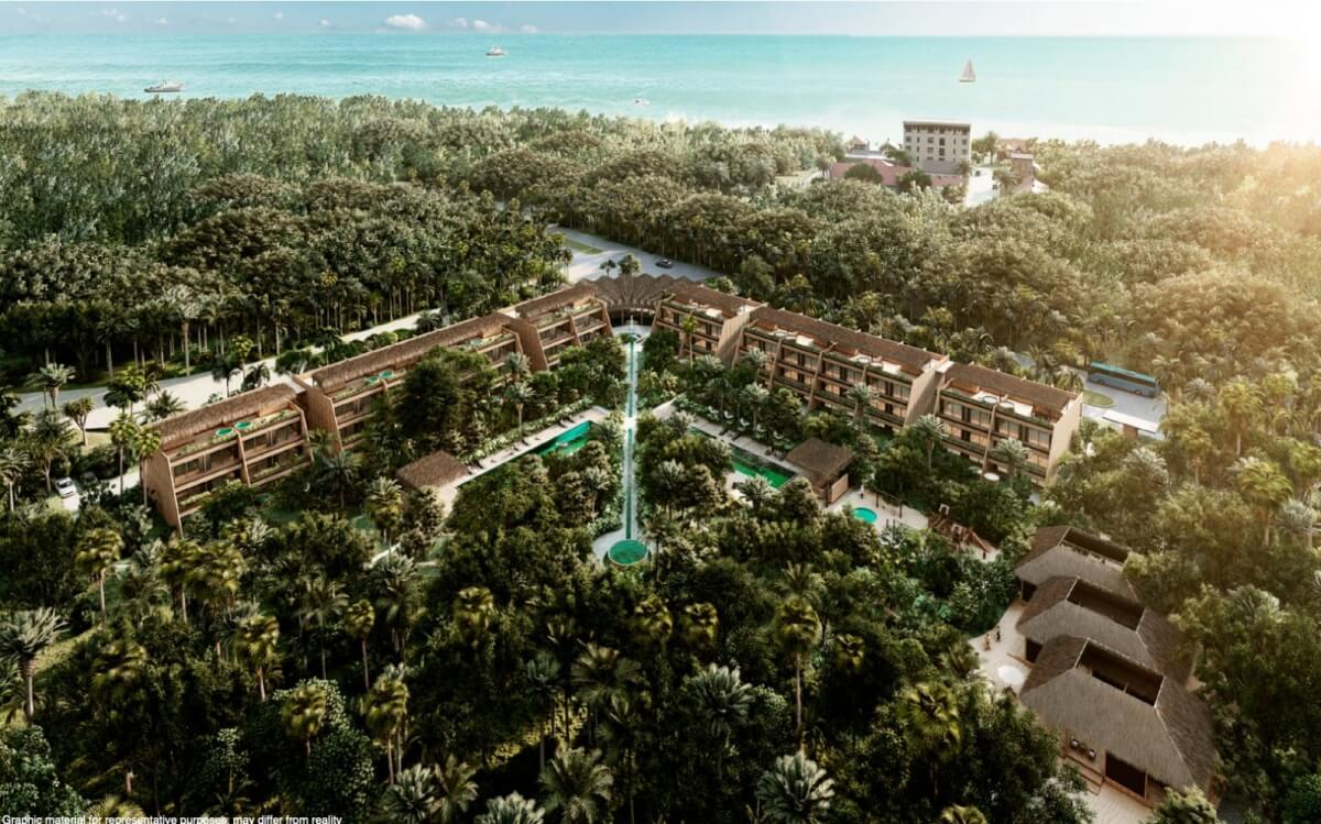 Condominium with 138 m2 of garden, pool view, 650 meters from the sea, Pet friendly,green areas, amenities, pre-construction
