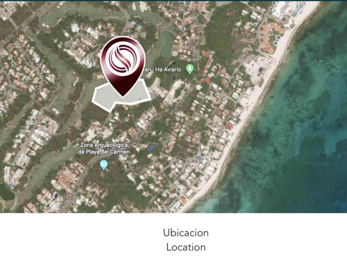 Departamento en venta en Playa del Carmen vista al mar desde la alberca