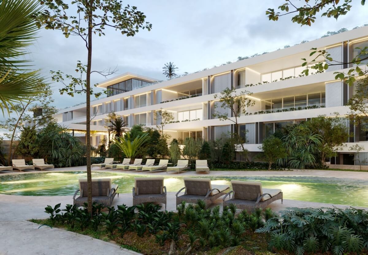 Luxury golf course view condo,  clubhouse, cenotes, beach club, recreational parks, pre-construction for sale Playa del Carmen.