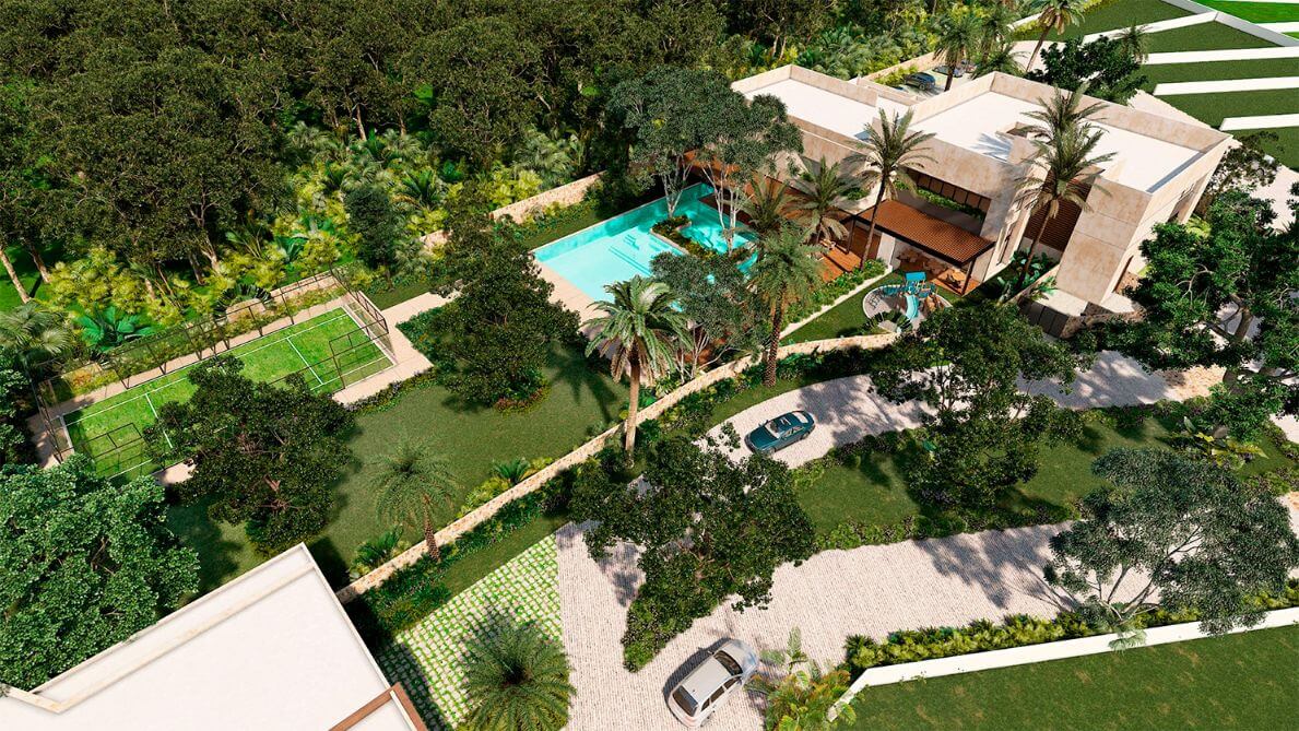 530 m2 land, clubhouses, pet-park, gardens and more. For sale Merida.