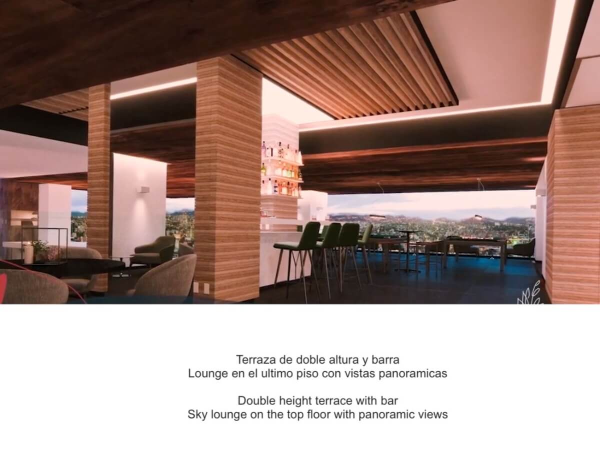 Condominium with terrace and large balcony + amenities for sale in Mexico City