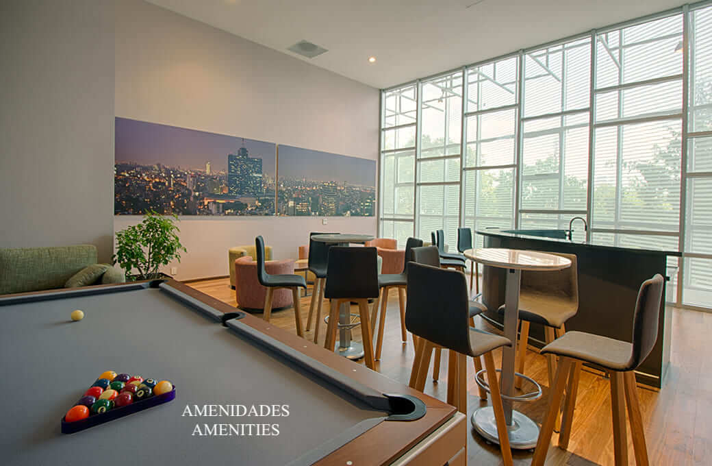 Pet-friendly condo, playground, adults area, gym, coworking, for sale in CDMX.