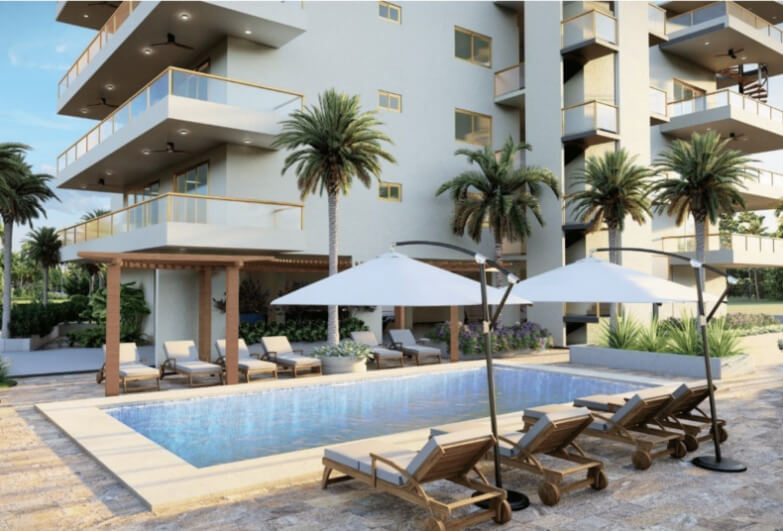 Ocean view condominium, with beach club and restaurant, 4 pools, gym, for sale Cosmo Residences, Huatulco.