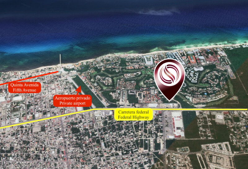 Residential lot with clubhouse, amenities, parks and green areas, for sale in Playa del Carmen.